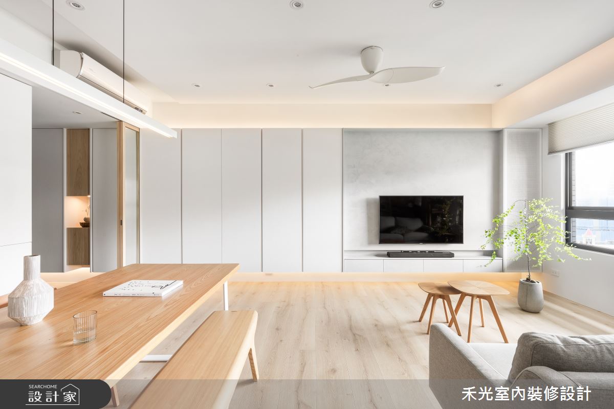 31坪預售屋＿簡約風客廳餐廳案例圖片＿禾光室內裝修設計有限公司＿禾光_沉慕之7