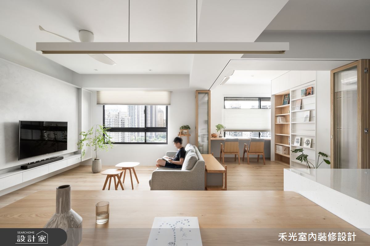 31坪預售屋＿簡約風客廳餐廳書房案例圖片＿禾光室內裝修設計有限公司＿禾光_沉慕之9