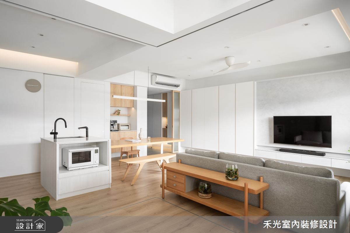 31坪預售屋＿簡約風客廳餐廳書房中島案例圖片＿禾光室內裝修設計有限公司＿禾光_沉慕之10