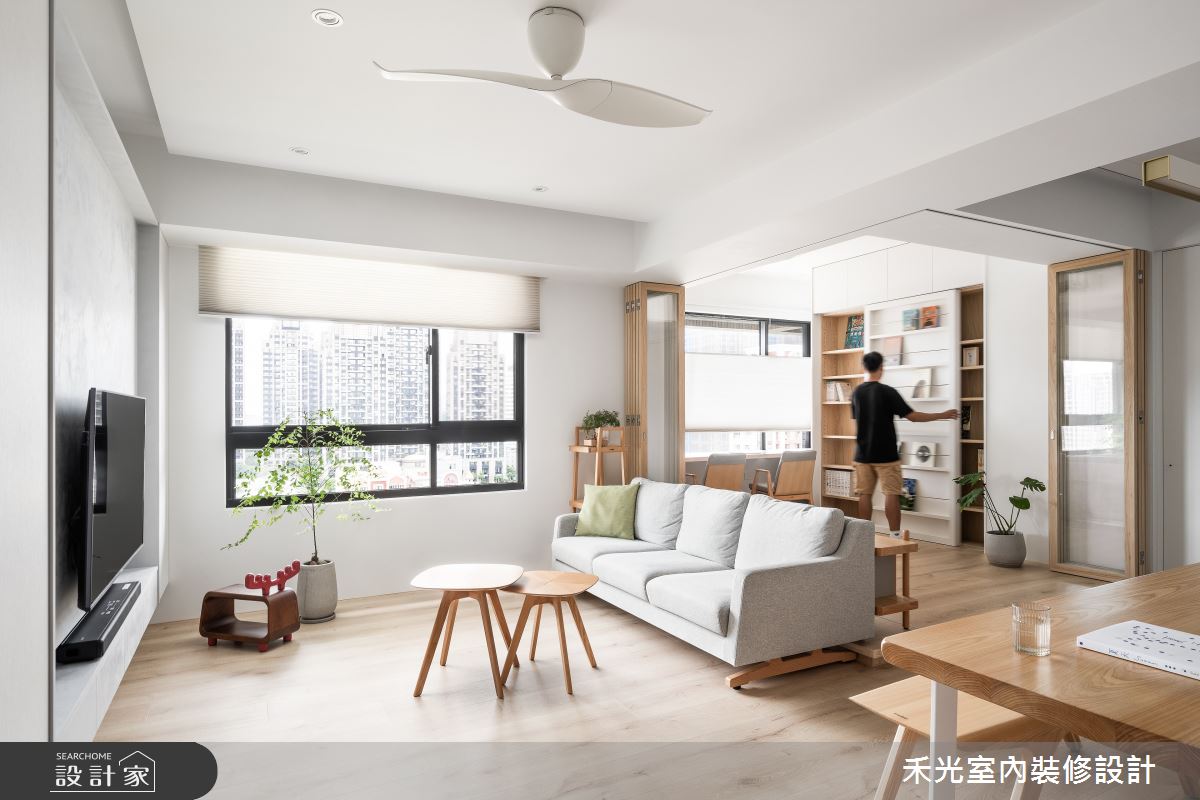 31坪預售屋＿簡約風客廳書房案例圖片＿禾光室內裝修設計有限公司＿禾光_沉慕之11