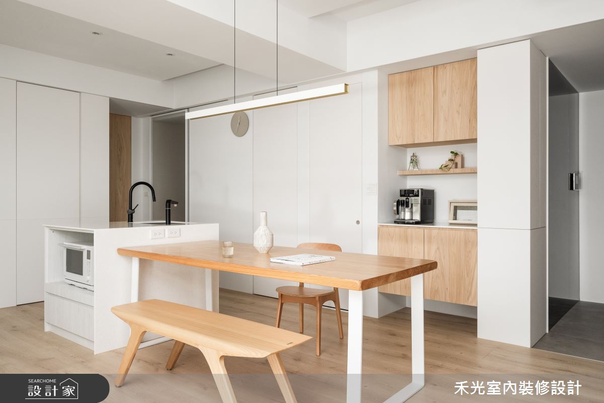 31坪預售屋＿簡約風餐廳中島案例圖片＿禾光室內裝修設計有限公司＿禾光_沉慕之17