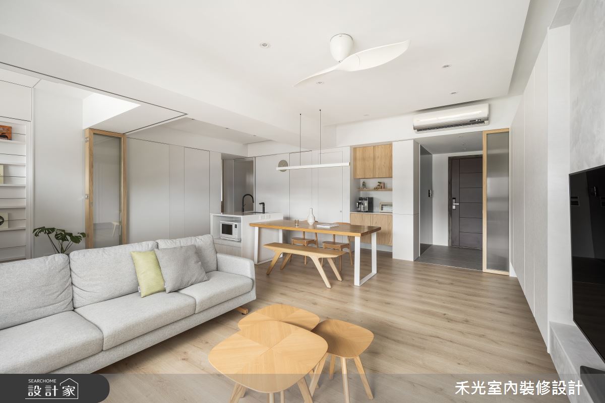 31坪預售屋＿簡約風客廳餐廳中島案例圖片＿禾光室內裝修設計有限公司＿禾光_沉慕之27
