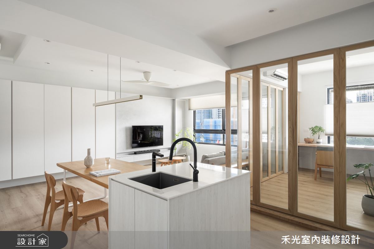 31坪預售屋＿簡約風餐廳中島案例圖片＿禾光室內裝修設計有限公司＿禾光_沉慕之29