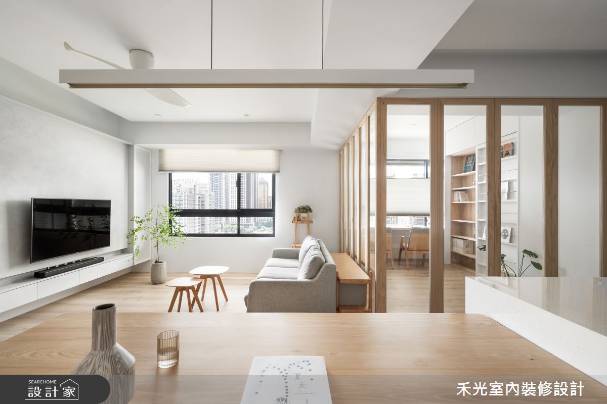 31坪預售屋＿簡約風客廳餐廳案例圖片＿禾光室內裝修設計有限公司＿禾光_沉慕之31