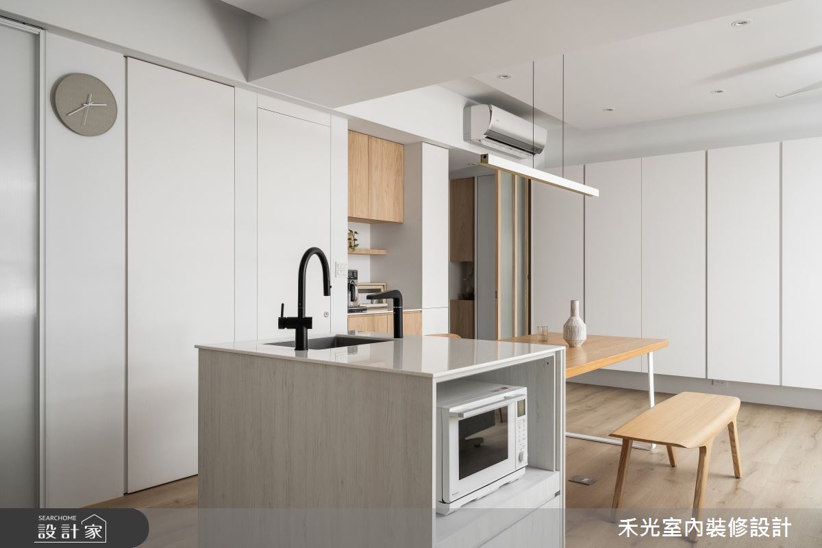31坪預售屋＿簡約風餐廳中島案例圖片＿禾光室內裝修設計有限公司＿禾光_沉慕之34