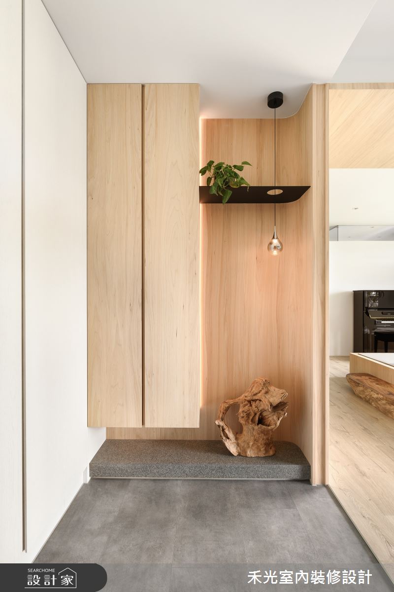 35坪預售屋＿日式禪風玄關案例圖片＿禾光室內裝修設計有限公司＿禾光_藏藝之4