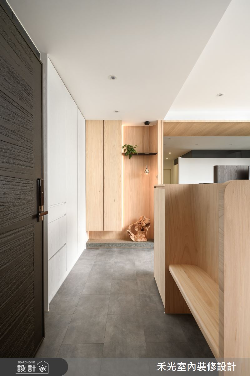 35坪預售屋＿日式禪風玄關案例圖片＿禾光室內裝修設計有限公司＿禾光_藏藝之2