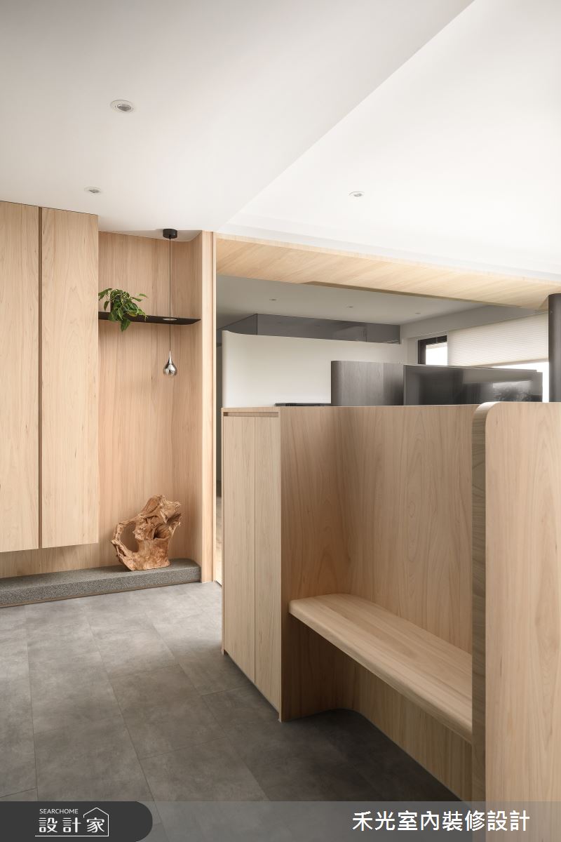 35坪預售屋＿日式禪風玄關案例圖片＿禾光室內裝修設計有限公司＿禾光_藏藝之3