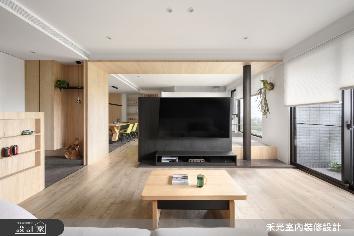 35坪預售屋＿日式禪風客廳案例圖片＿禾光室內裝修設計有限公司＿禾光_藏藝之7