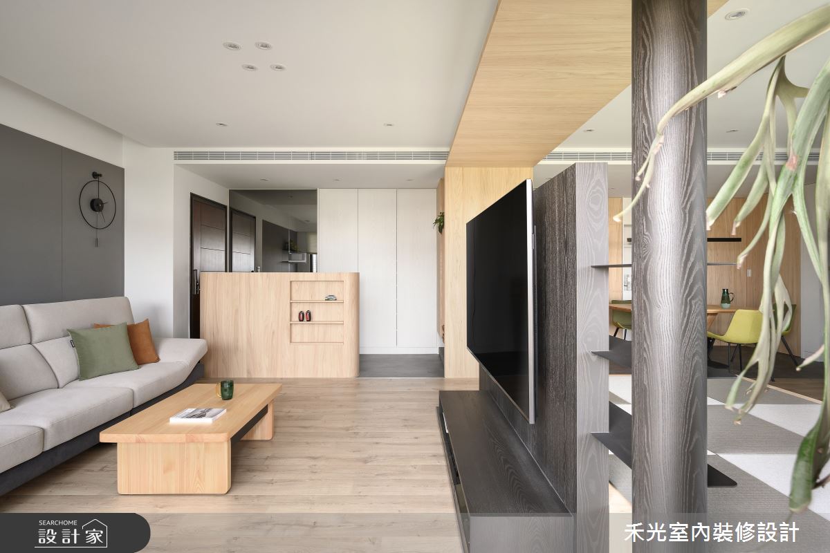 35坪預售屋＿日式禪風客廳案例圖片＿禾光室內裝修設計有限公司＿禾光_藏藝之11