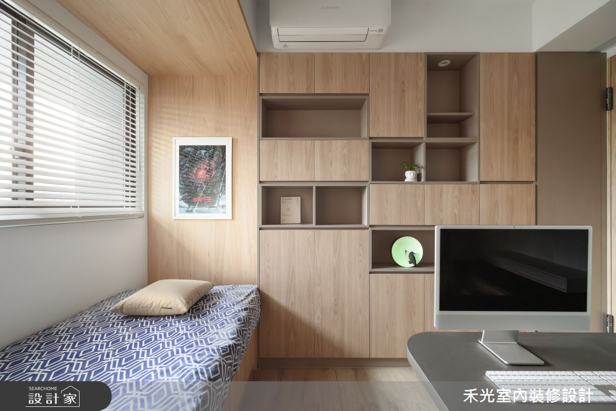 35坪預售屋＿日式禪風書房工作區臥榻案例圖片＿禾光室內裝修設計有限公司＿禾光_藏藝之42