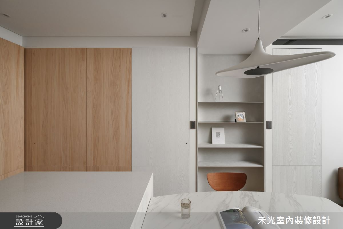20坪預售屋＿現代風餐廳中島案例圖片＿禾光室內裝修設計有限公司＿禾光_寂光森語之16
