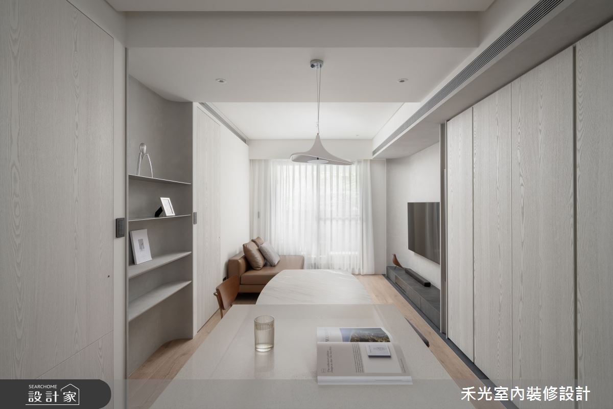 20坪預售屋＿現代風客廳餐廳中島案例圖片＿禾光室內裝修設計有限公司＿禾光_寂光森語之4