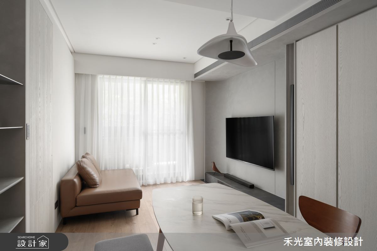 20坪預售屋＿現代風客廳餐廳案例圖片＿禾光室內裝修設計有限公司＿禾光_寂光森語之5