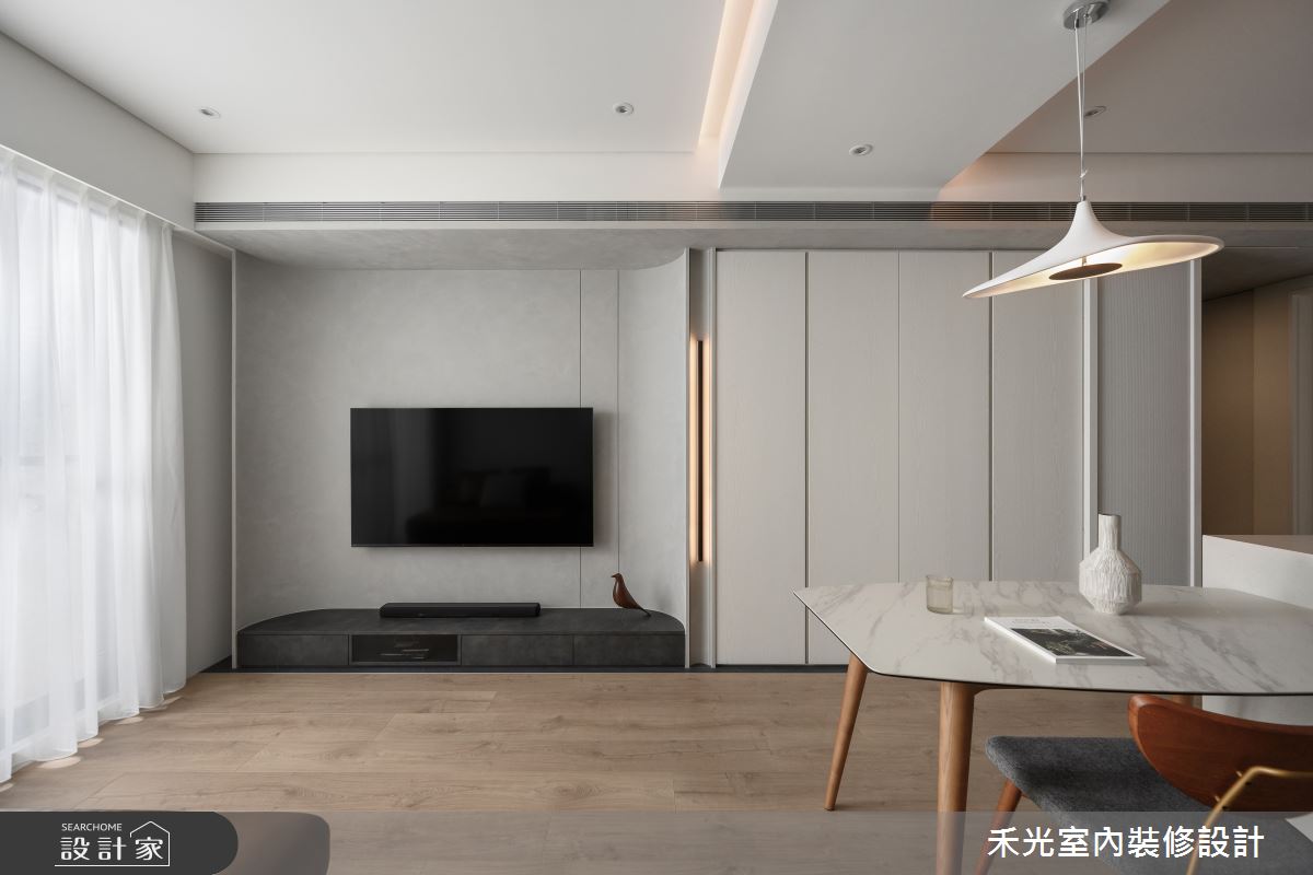 20坪預售屋＿現代風客廳餐廳案例圖片＿禾光室內裝修設計有限公司＿禾光_寂光森語之9