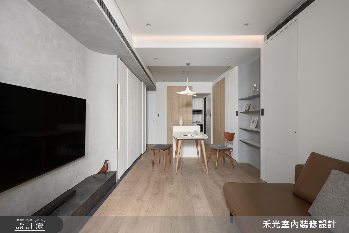 20坪預售屋＿現代風客廳餐廳案例圖片＿禾光室內裝修設計有限公司＿禾光_寂光森語之12