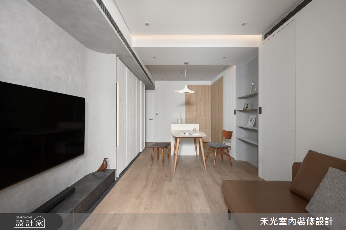20坪預售屋＿現代風客廳餐廳案例圖片＿禾光室內裝修設計有限公司＿禾光_寂光森語之11
