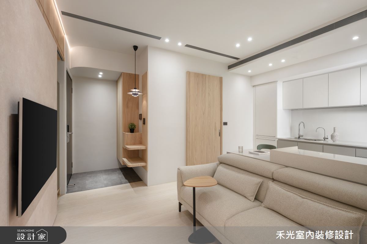 12坪預售屋＿北歐風玄關客廳餐廳廚房案例圖片＿禾光室內裝修設計有限公司＿禾光_弦語之7