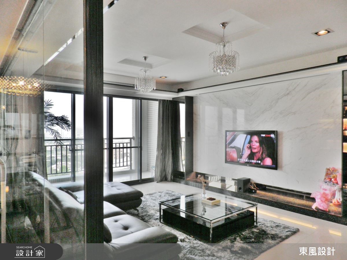 50坪新成屋(5年以下)＿奢華風客廳案例圖片＿東風室內設計＿東風_01之2