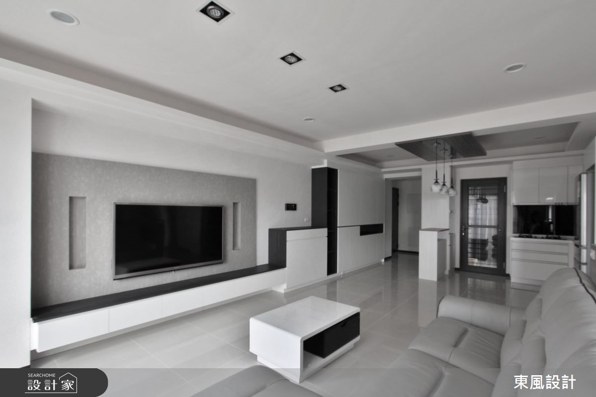 28坪新成屋(5年以下)＿簡約風客廳案例圖片＿東風室內設計＿東風_02之5