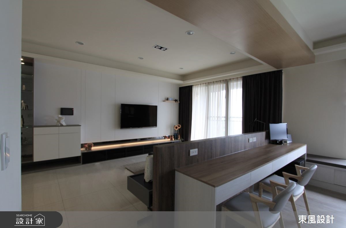 42坪新成屋(5年以下)＿北歐風客廳書房臥榻案例圖片＿東風室內設計＿東風_07_新竹之5