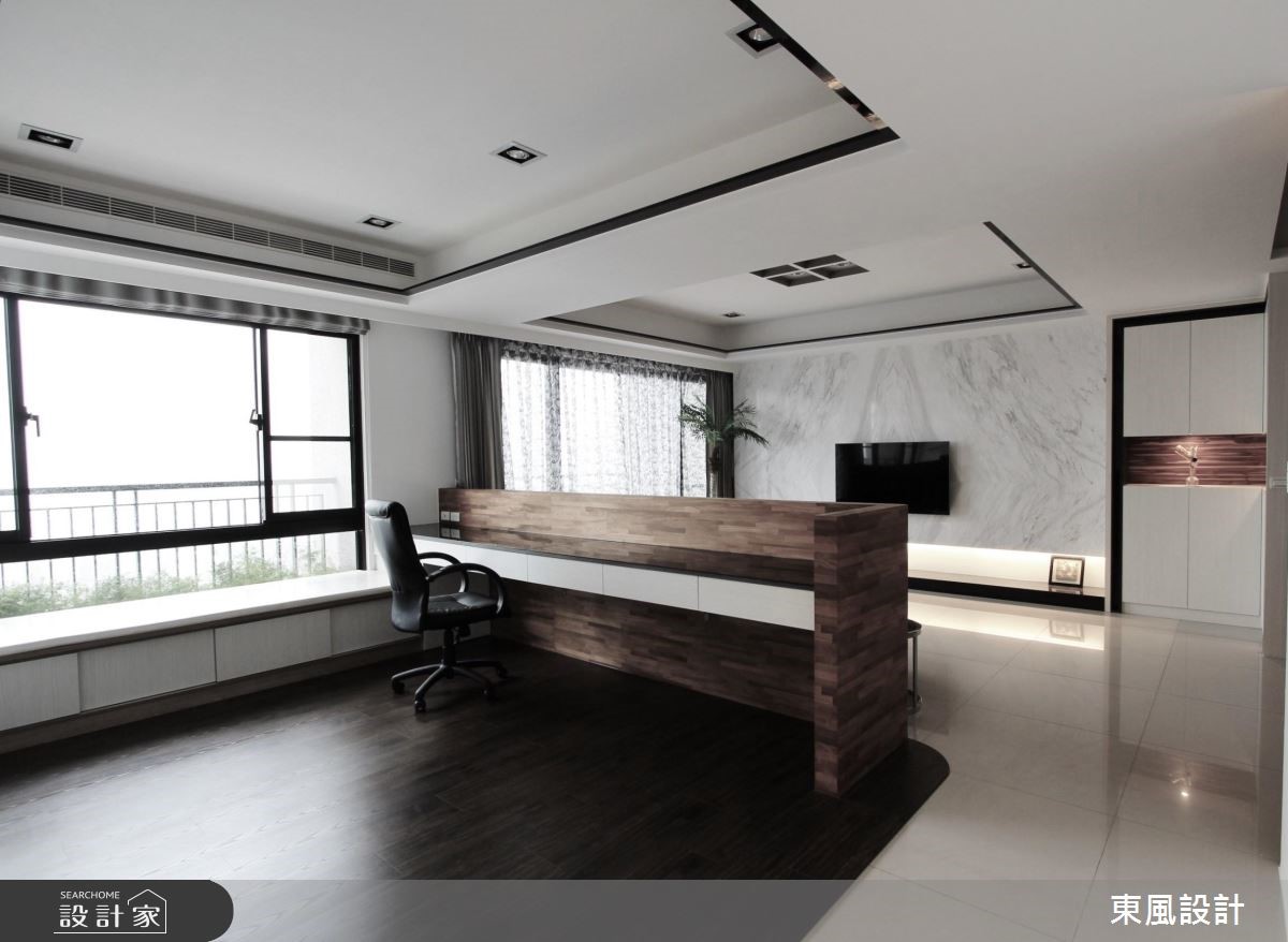 50坪新成屋(5年以下)＿現代風書房案例圖片＿東風室內設計＿東風_13_新竹之7