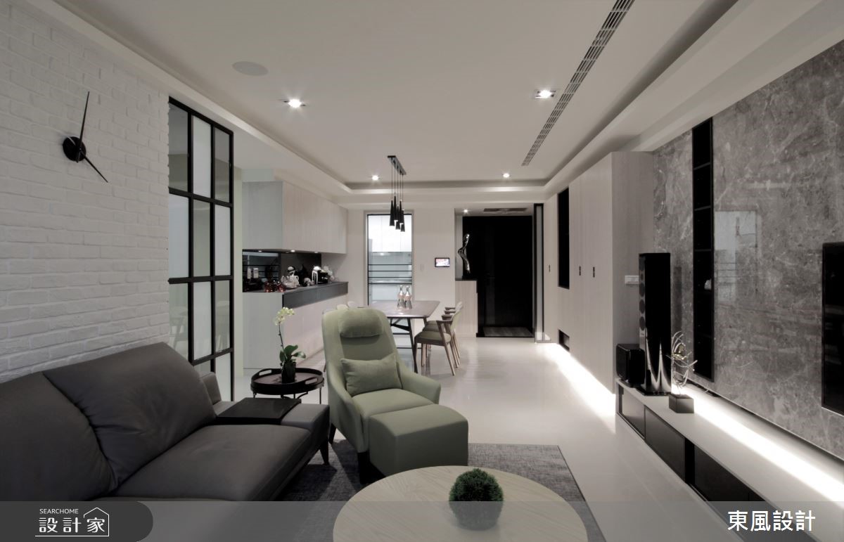 35坪新成屋(5年以下)＿現代風客廳案例圖片＿東風室內設計＿東風_14之3