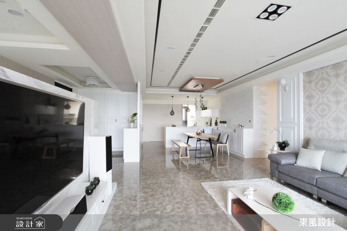 90坪新成屋(5年以下)＿美式風客廳餐廳案例圖片＿東風室內設計＿東風_16之5