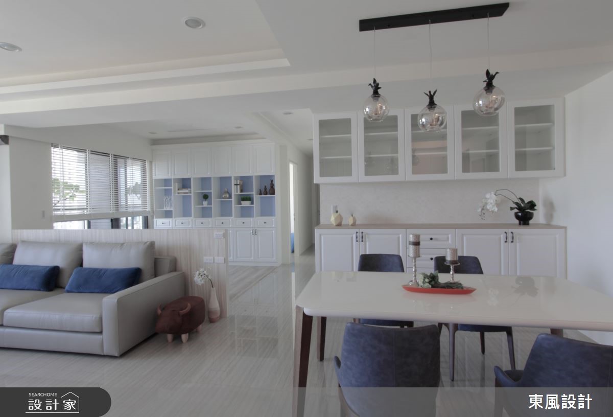 35坪新成屋(5年以下)＿美式風客廳餐廳案例圖片＿東風室內設計＿東風_17_新竹之6
