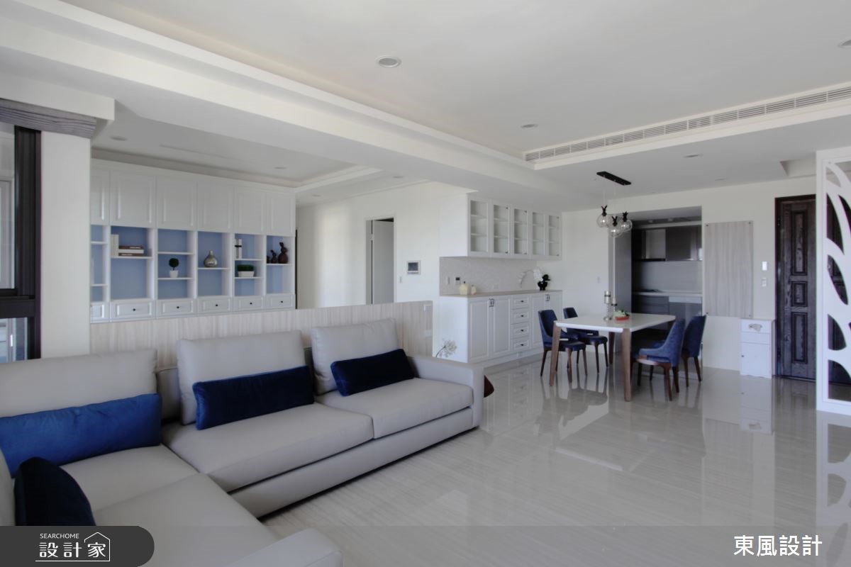 35坪新成屋(5年以下)＿美式風客廳餐廳案例圖片＿東風室內設計＿東風_17_新竹之5