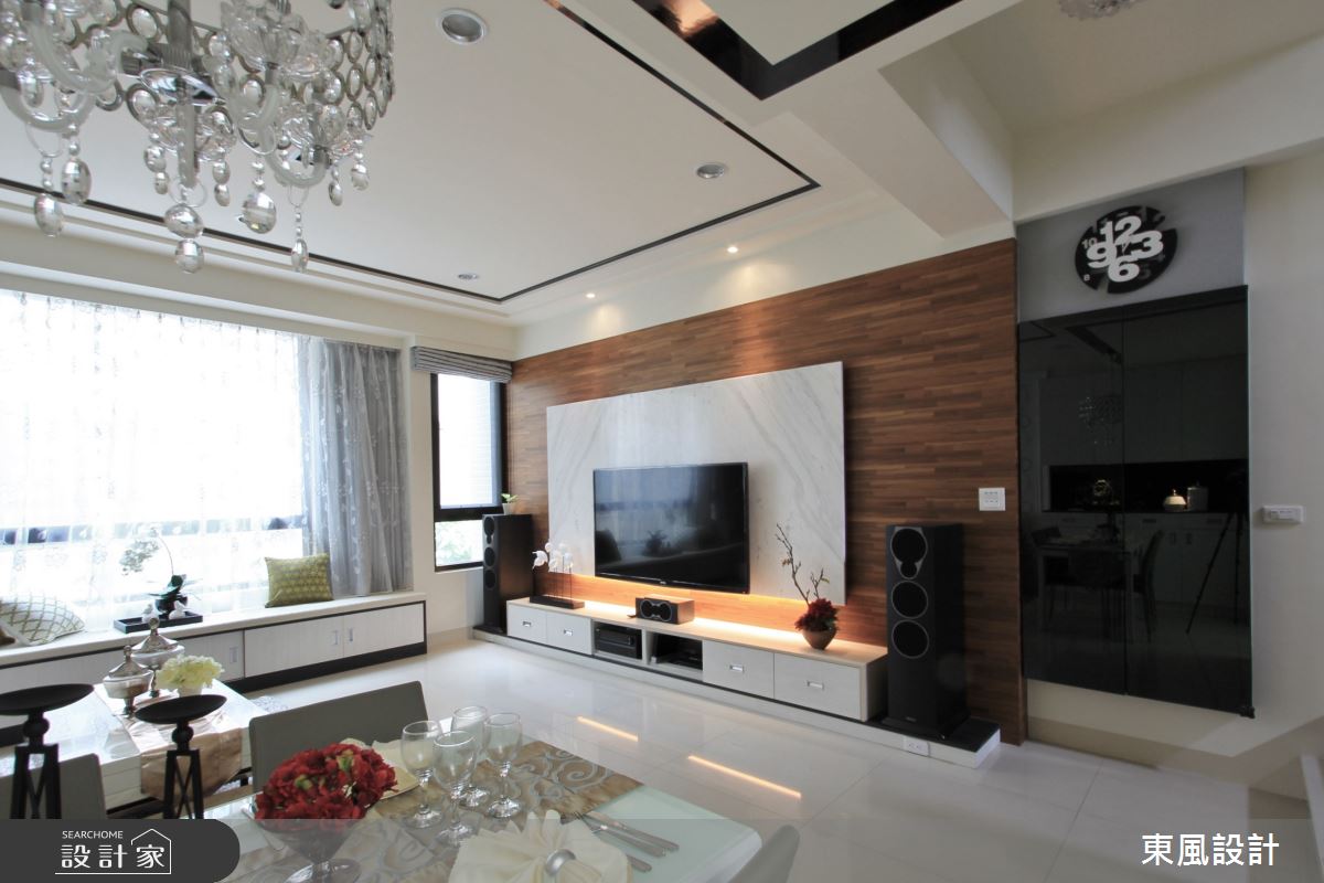 100坪新成屋(5年以下)＿混搭風客廳臥榻案例圖片＿東風室內設計＿東風_25之4