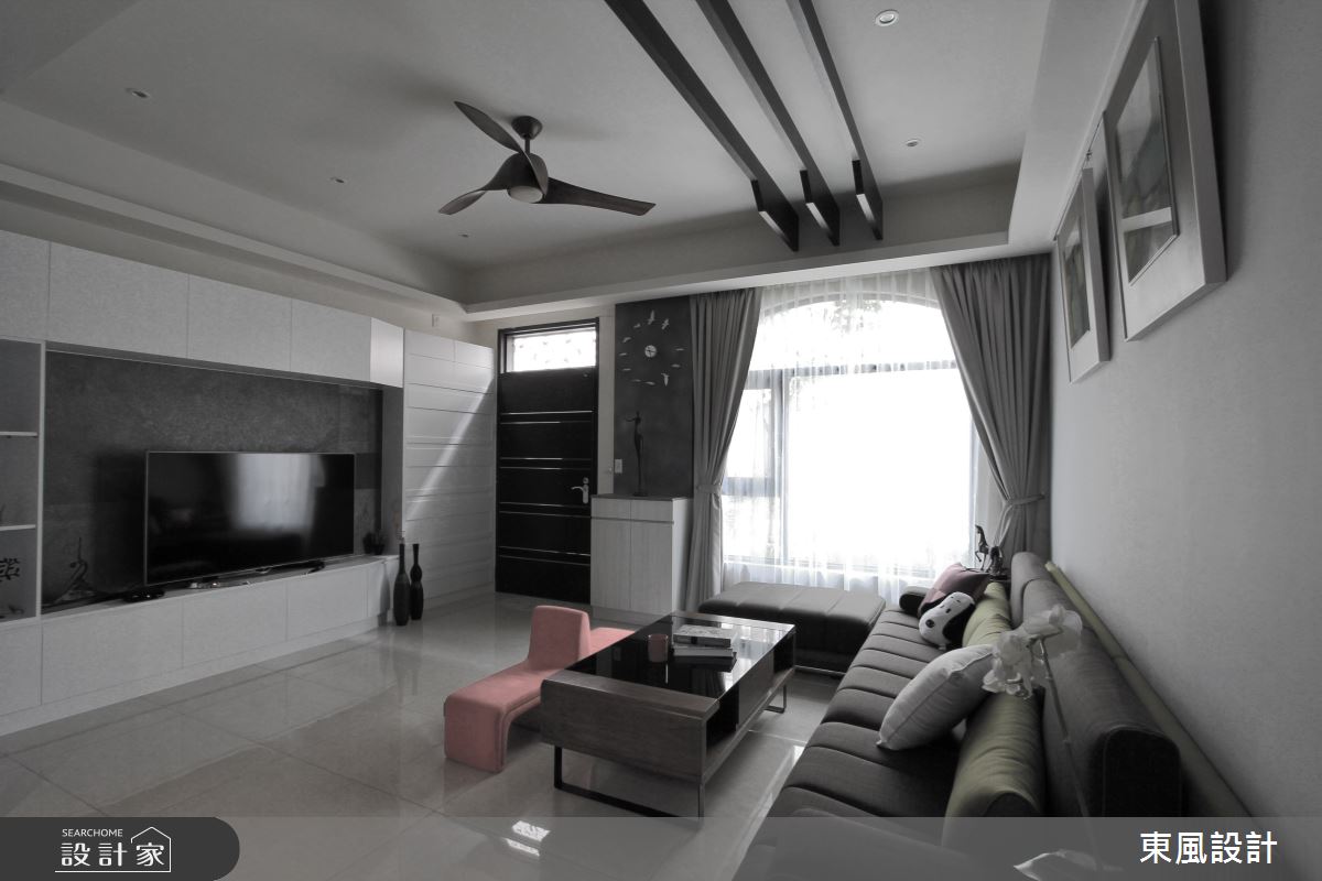 70坪新成屋(5年以下)＿休閒風客廳臥榻案例圖片＿東風室內設計＿東風_28之1
