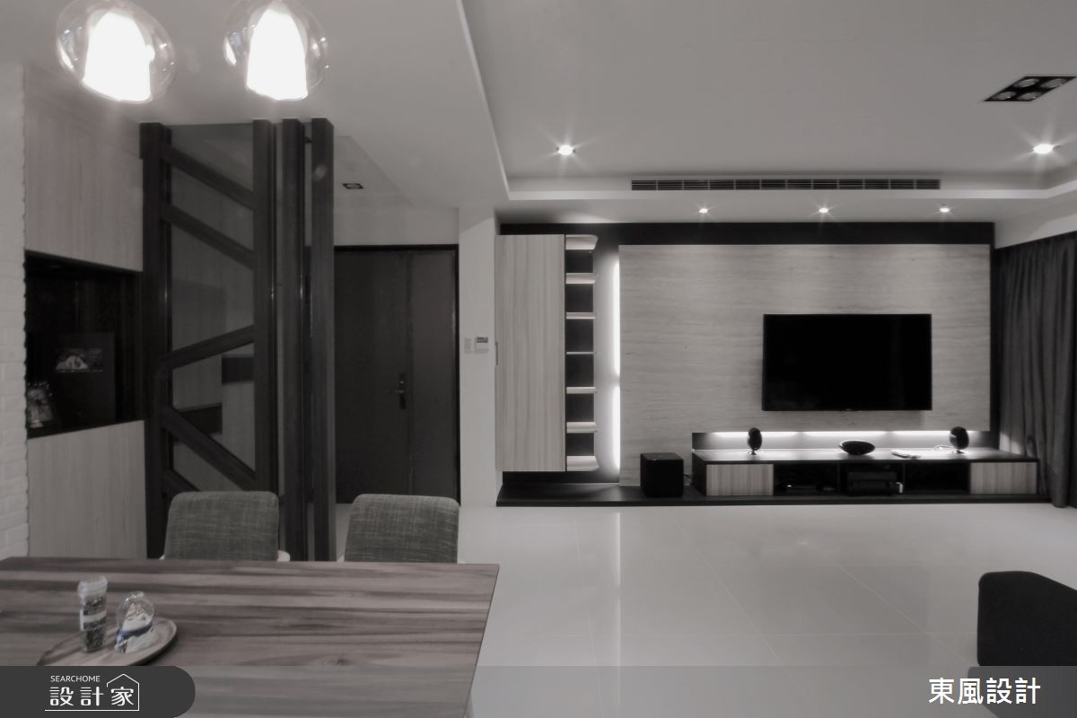 35坪新成屋(5年以下)＿現代風客廳案例圖片＿東風室內設計＿東風_35之1