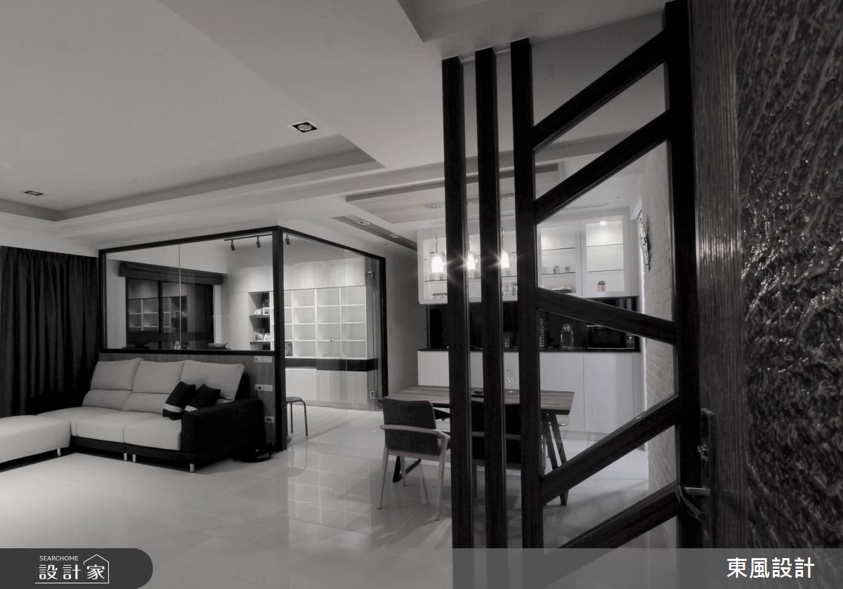 35坪新成屋(5年以下)＿現代風客廳書房案例圖片＿東風室內設計＿東風_35之2