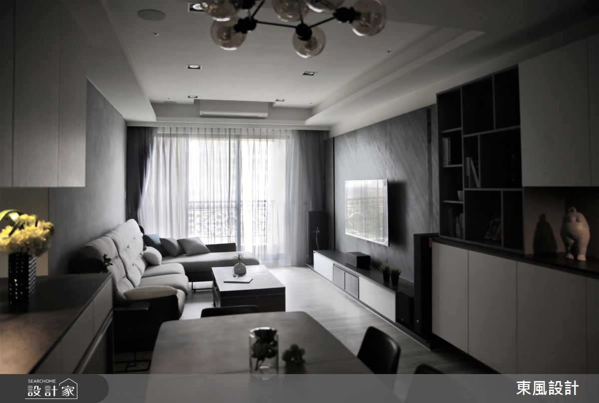 26坪新成屋(5年以下)＿休閒風客廳案例圖片＿東風室內設計＿東風_41之2