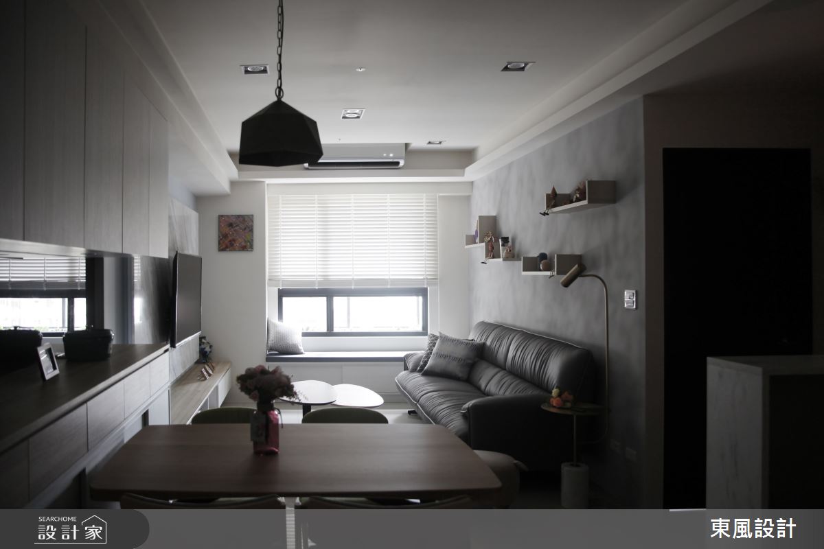 25坪新成屋(5年以下)＿休閒風客廳臥榻案例圖片＿東風室內設計＿東風_42之1