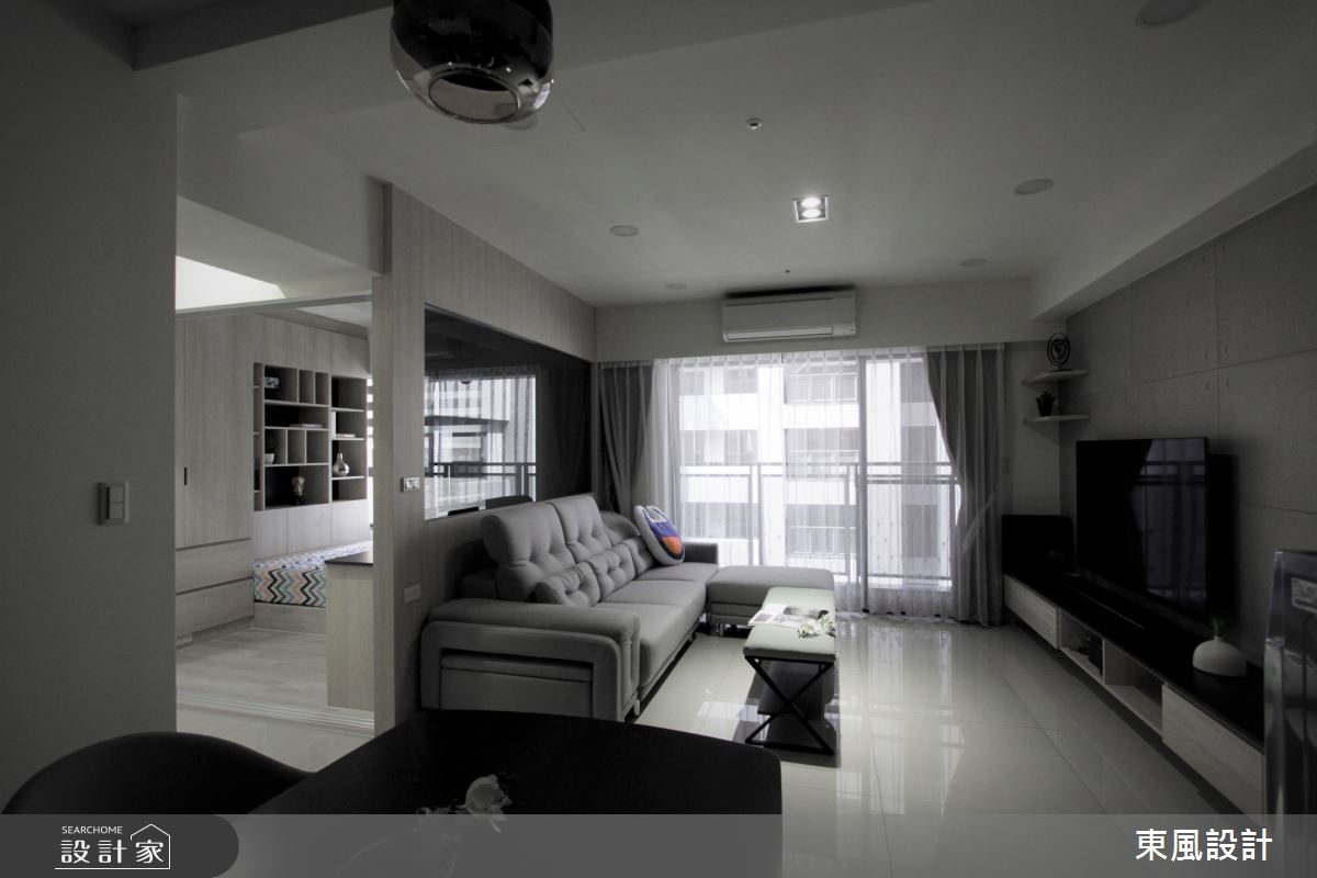30坪新成屋(5年以下)＿現代風客廳案例圖片＿東風室內設計＿東風_46_新竹之2