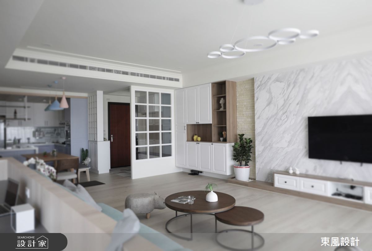 50坪新成屋(5年以下)＿北歐風客廳案例圖片＿東風室內設計＿東風_50_新竹之4