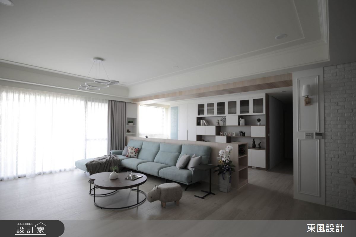 50坪新成屋(5年以下)＿北歐風客廳案例圖片＿東風室內設計＿東風_50_新竹之6