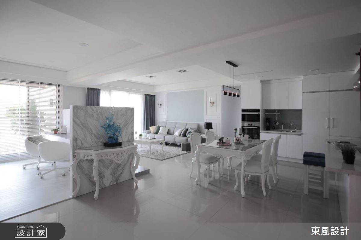 80坪新成屋(5年以下)＿美式風客廳餐廳書房案例圖片＿東風室內設計＿東風_54_新竹之5