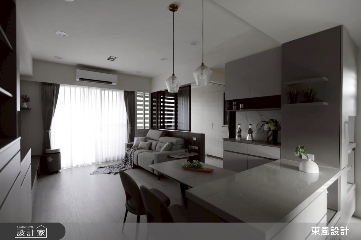 26坪新成屋(5年以下)＿現代風客廳餐廳中島案例圖片＿東風室內設計＿東風_68_新竹之4