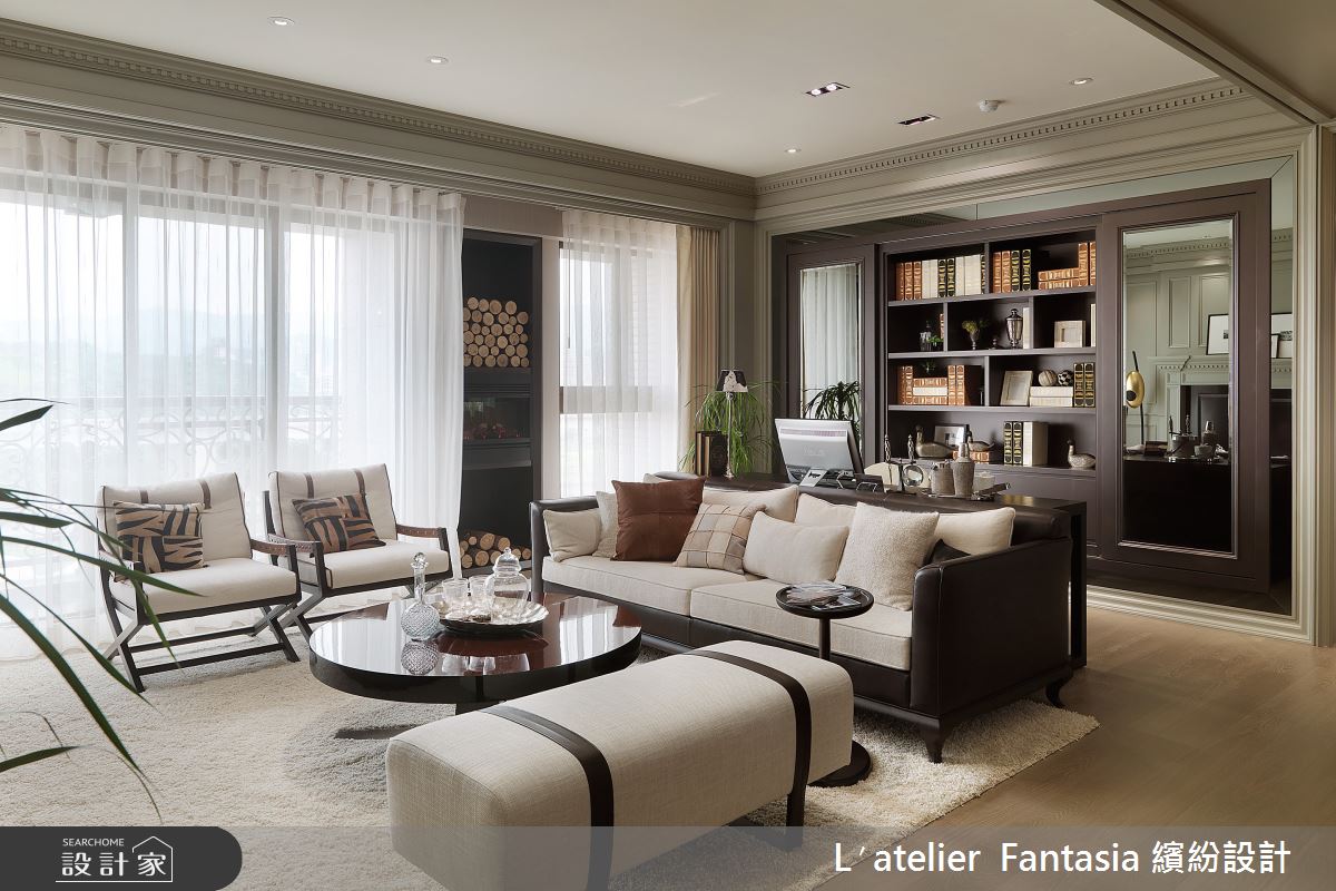 40坪新成屋(5年以下)＿美式風客廳案例圖片＿L′atelier Fantasia 繽紛設計＿繽紛_09之1