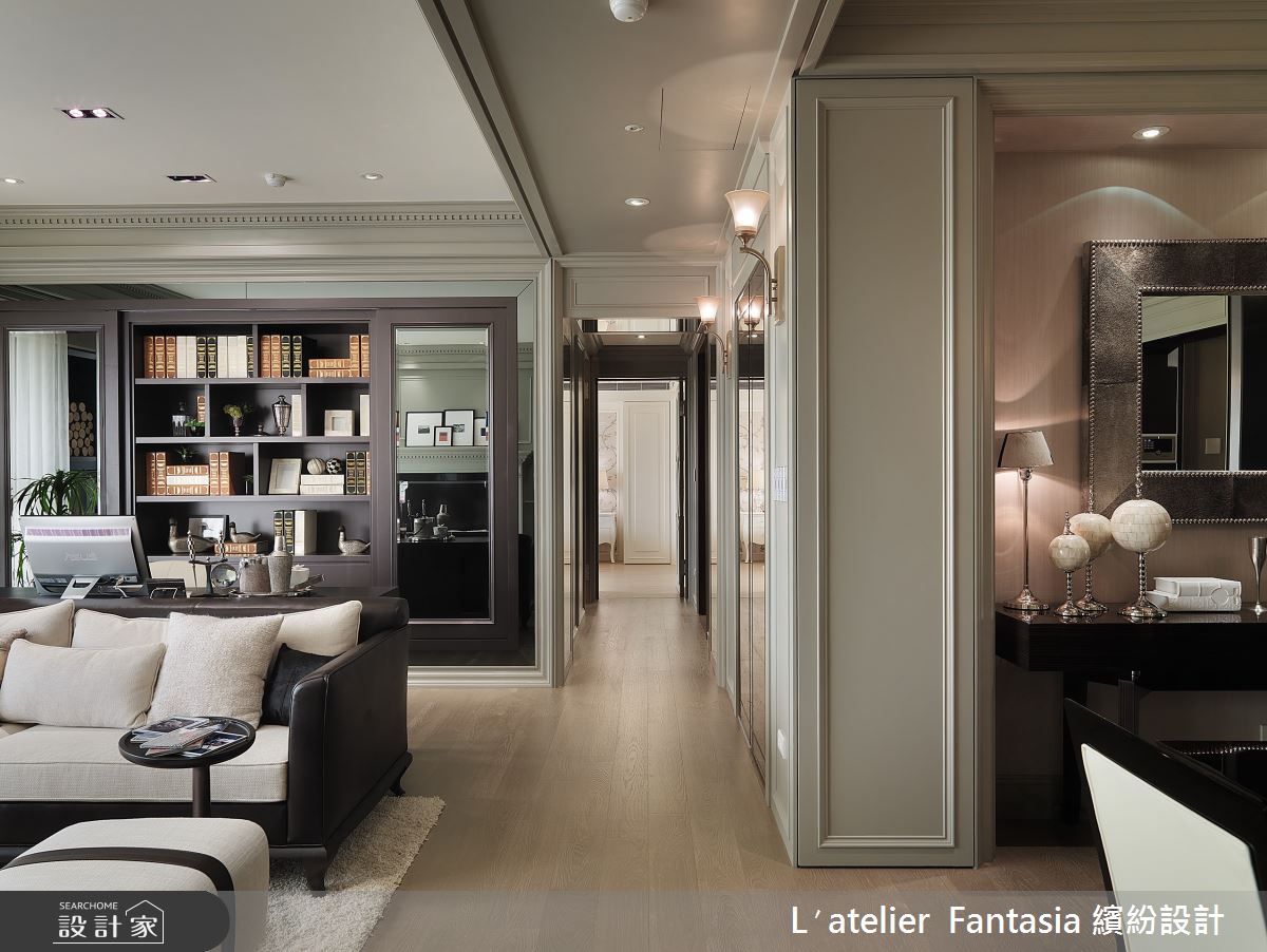 40坪新成屋(5年以下)＿美式風客廳書房走廊案例圖片＿L′atelier Fantasia 繽紛設計＿繽紛_09之11