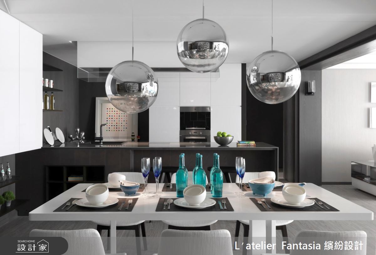 68坪新成屋(5年以下)＿現代風餐廳廚房中島案例圖片＿L′atelier Fantasia 繽紛設計＿繽紛_11之11