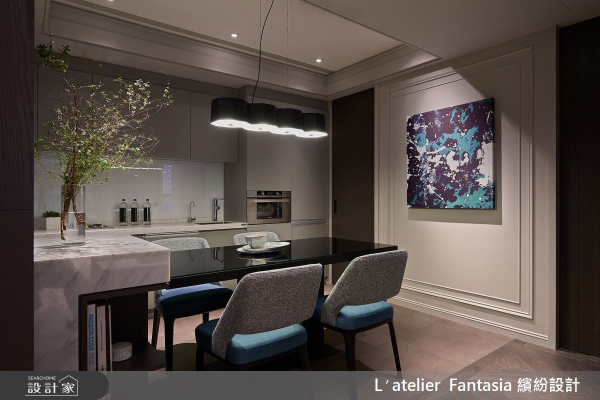 17坪預售屋＿現代風餐廳中島案例圖片＿L′atelier Fantasia 繽紛設計＿繽紛_07之11