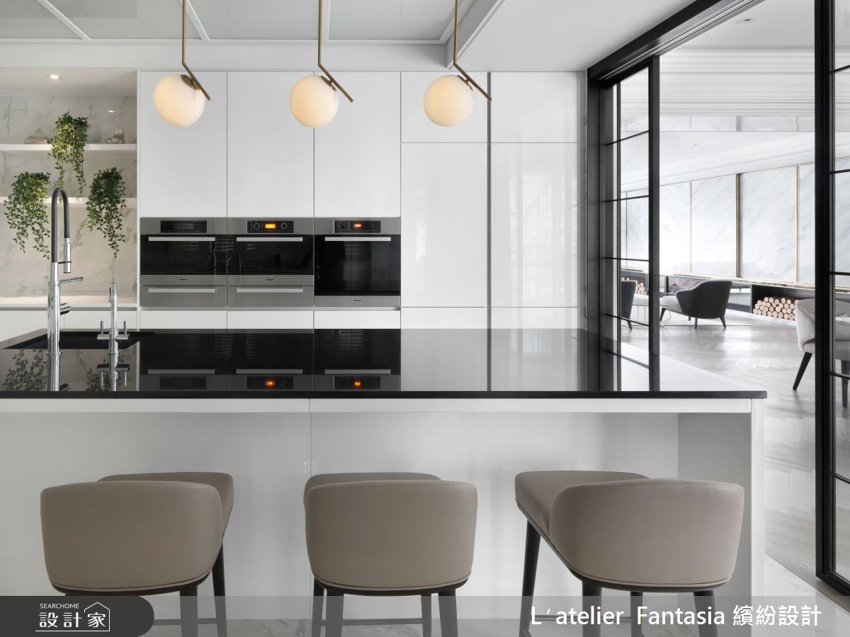 100坪中古屋(5~15年)＿新古典廚房中島案例圖片＿L′atelier Fantasia 繽紛設計＿繽紛_33之14