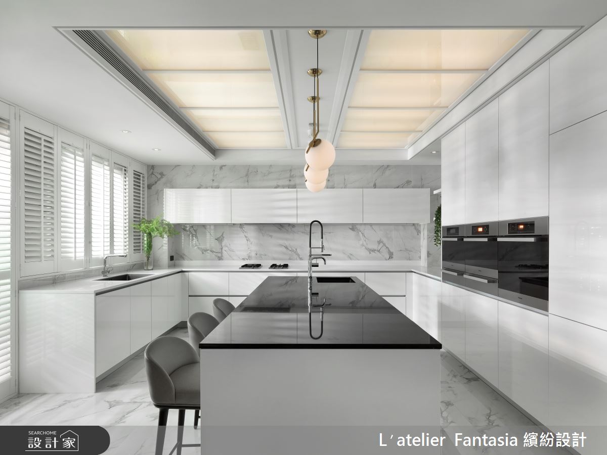 100坪中古屋(5~15年)＿新古典廚房中島案例圖片＿L′atelier Fantasia 繽紛設計＿繽紛_33之15