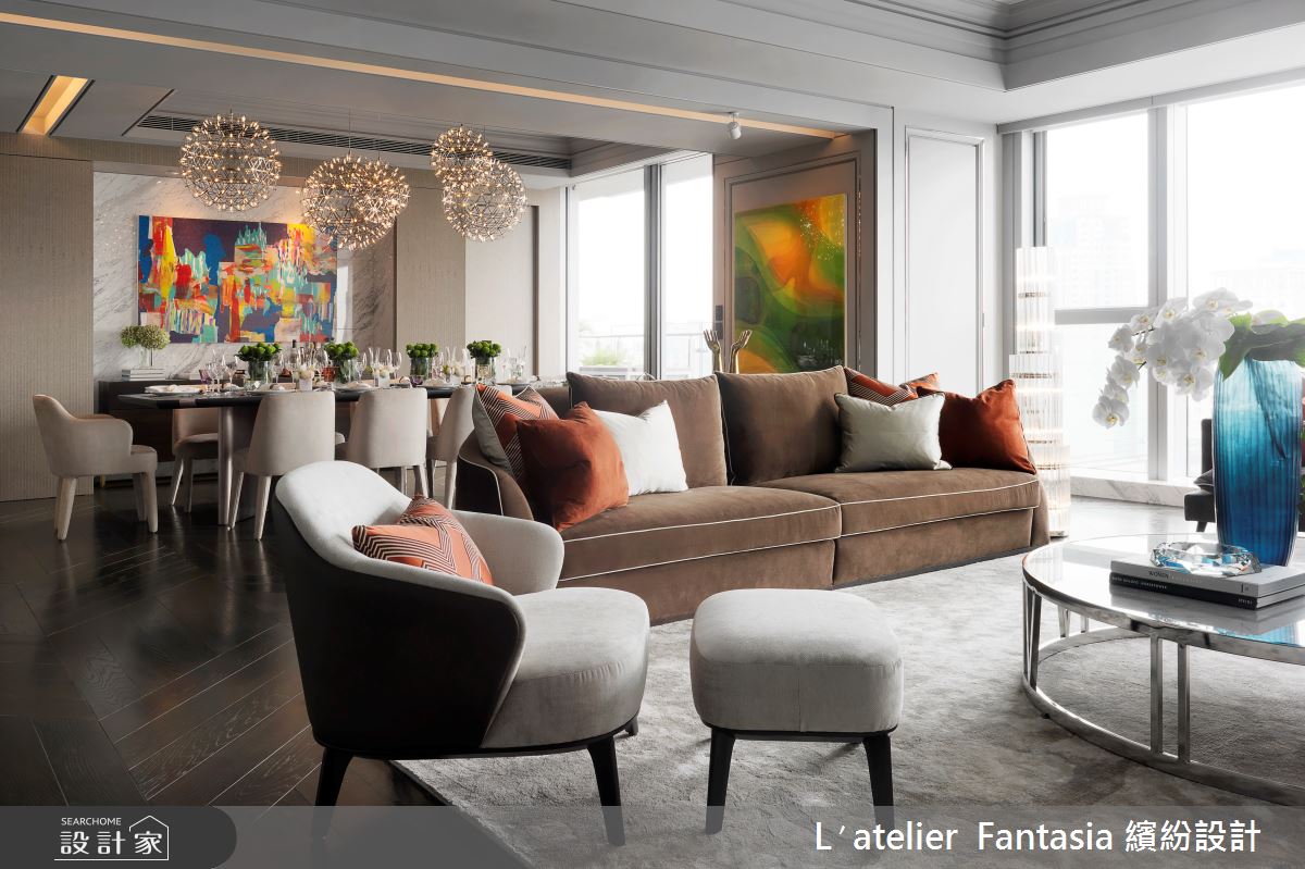 90坪新成屋(5年以下)＿混搭風客廳餐廳案例圖片＿L′atelier Fantasia 繽紛設計＿繽紛_25之4