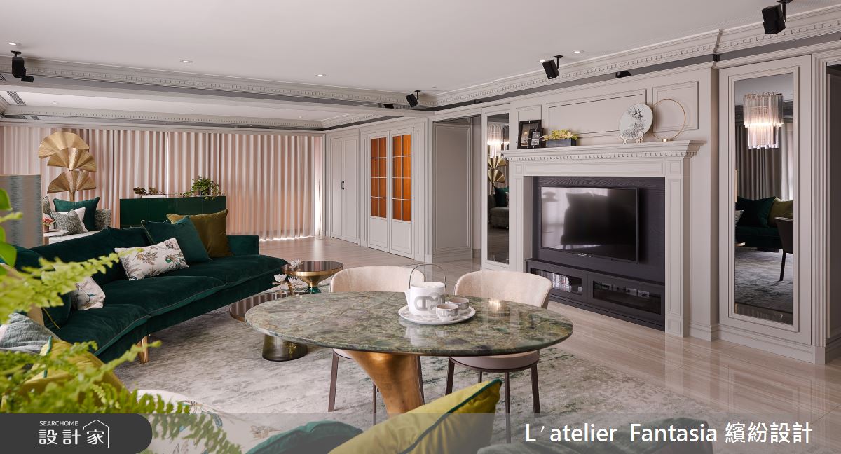 104坪新成屋(5年以下)＿奢華風客廳案例圖片＿L′atelier Fantasia 繽紛設計＿繽紛_20之13