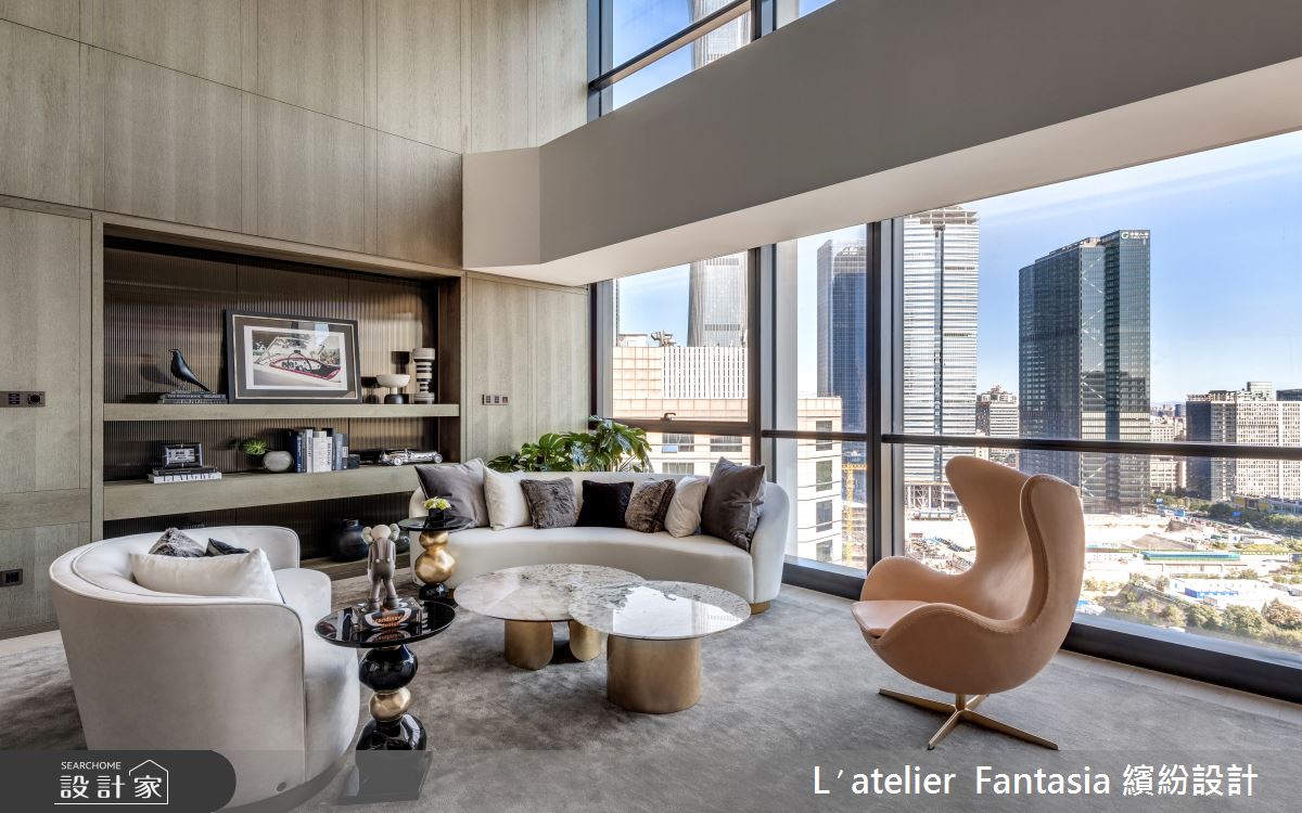 90坪新成屋(5年以下)＿飯店風客廳案例圖片＿L′atelier Fantasia 繽紛設計＿繽紛_27之4